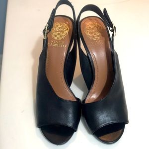 Vince Camuto black strappy high heels size 6.5